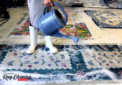 White Oriental Rug Cleaning Service