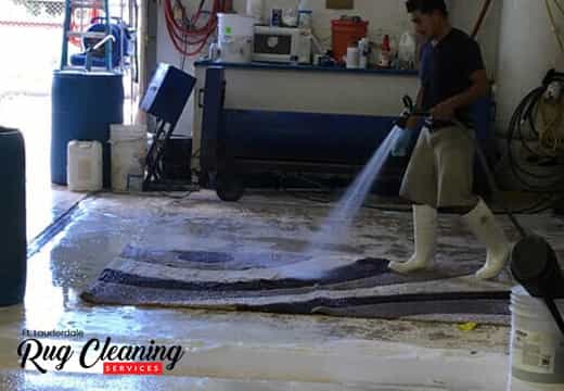 Rug Washing Process